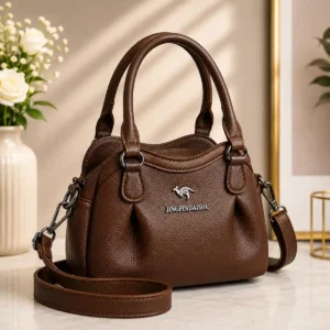 LunexBD coffee brown women’s handbag with adjustable shoulder strap