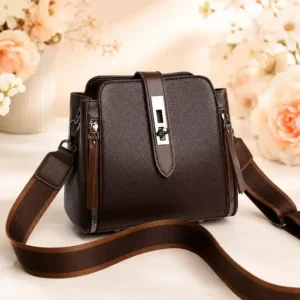 High Quality Women’s Soft Leather Tote Shoulder Crossbody Bag – Large Capacity