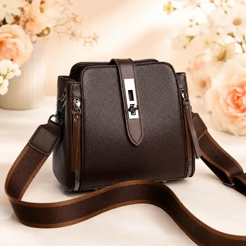 High Quality Women’s Soft Leather Tote Shoulder Crossbody Bag – Large Capacity
